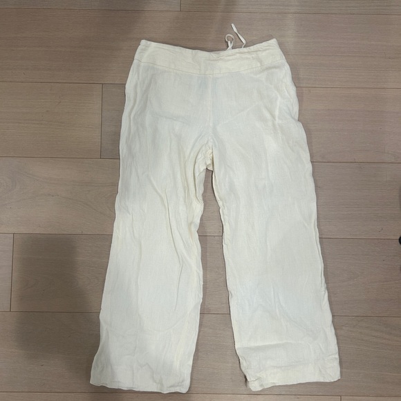 Akris Bergson Goodman Cream Ankle linen Pants - Picture 1 of 6